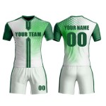 Custom Sublimation White Navy Soccer Jersey Football Shirt Kids' Set Custom Name Garment Dyed Techniques for Sports Uniforms Custom Sublimation White Navy Soccer Jersey Football Shirt Kids' Set Custom Name Garment Dyed Techniques for Sports Uniforms
